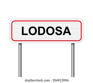 Welcome to Lodosa Spain road sign vector