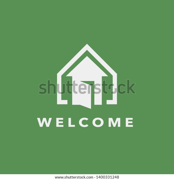 Welcome Logo Design Vector Illustration Stock Vector (Royalty Free ...