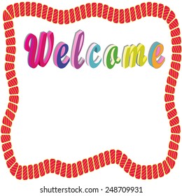 welcome logo isolated