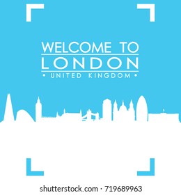 Welcome to London Skyline City Flyer Design Vector art.