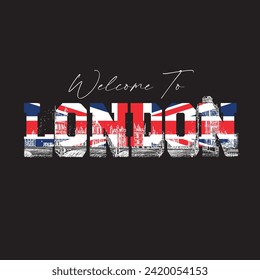 Welcome to London V2 - Minimalist artwork style. Editable and printable design for t-shirts, mugs, graphic tee, sweatshirt, cases, etc.