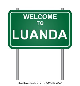 Welcome to Luanda, green signal vector
