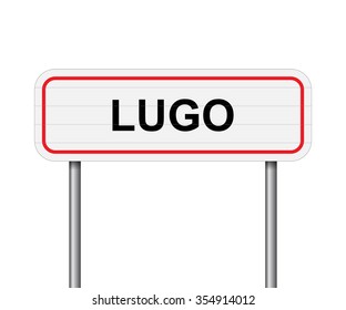 Welcome to Lugo Spain road sign vector