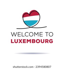 Willkommen in Luxemburg, Vektorgrafik.