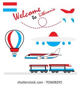 Welcome to Luxembourg. Vector illustration.  