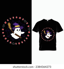 Welcome To Magical Season Halloween Vector T-Shirt Design.