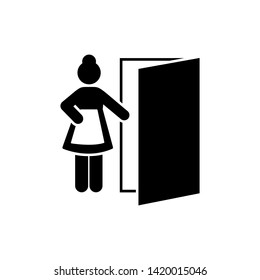 Welcome, maid, promoter, seller icon. Element of hotel pictogram icon. Premium quality graphic design icon. Signs and symbols collection icon