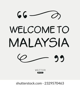 Bienvenidos a Malasia, Ilustración vectorial.