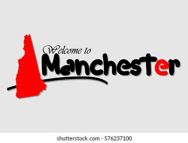 Welcome to Manchester, Vector illustration Design