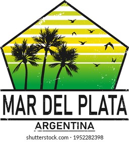 Welcome To Mar Del Plata T-shirt Logo Grunge Rubber Stamp On White Background, Vector Illustration