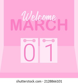 Welcome March.a Background Design To Welcome March