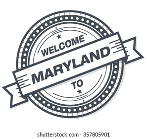 Welcome To Maryland Stamp Badge