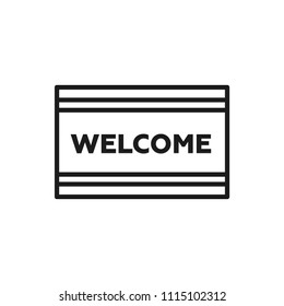 Welcome Mat Vector Icon