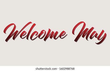 Welcome May Vector Illustration Background