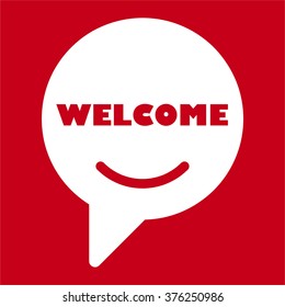 WELCOME Message bubble