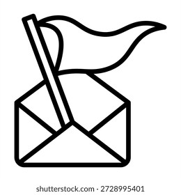 Icono de mensaje de bienvenida - Estilo de iconos de contorno negro para contabilidad y negocios