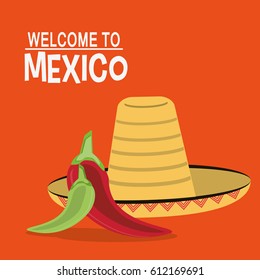 welcome to mexico poster tourism design