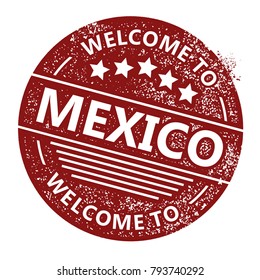 Welcome To Mexico Stamp