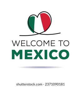 Bienvenido a México, Ilustración vectorial.