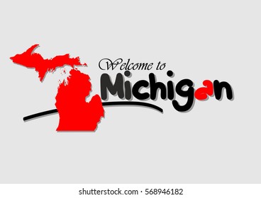 Welcome to Michigan, Vector illustration Design