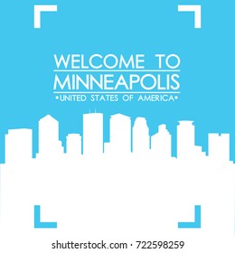 Welcome to Minneapolis Skyline City Flyer Design Vector art.