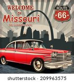 Welcome to Missouri retro poster.