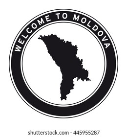 Welcome to Moldova vector logo sticker button