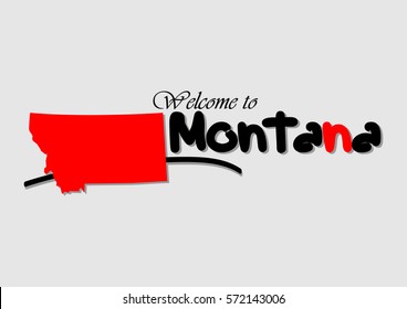 Welcome to Montana, Vector illustration Design