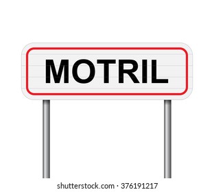 Welcome to Motril, Spain road sign vector