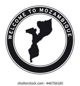 Welcome to Mozambique vector logo sticker button