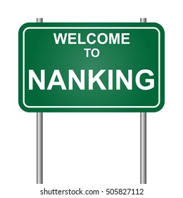 Welcome to Nanking, green signal vector