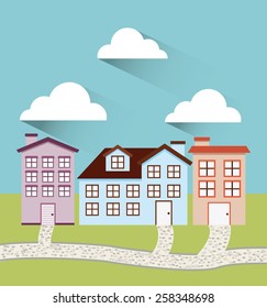 welcome neighborhood design, vector illustration eps10 graphic 