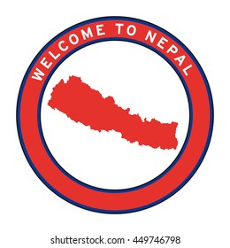 Welcome to Nepal vector logo