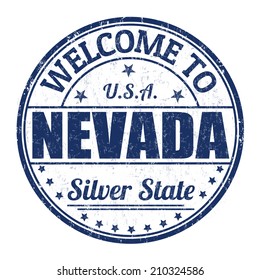 Welcome to Nevada grunge rubber stamp on white background, vector illustration