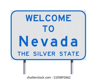 Welcome to Nevada road sign