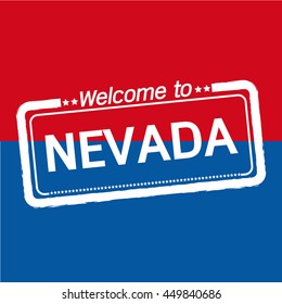 Welcome to NEVADA of US State illustration design