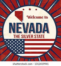 Welcome to Nevada vintage grunge poster, vector illustration