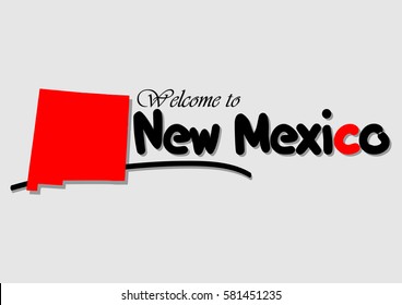 Welcome New Mexico Vector Illustration Design Stock Vector (Royalty ...