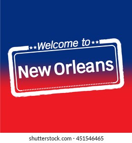 Welcome to New Orleans City illustration design