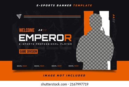 Welcome New Player E-sports Gaming Banner Template for Social Media