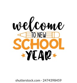 Welcome to new School year, Back To School T shirt, typography t shirt design vector Print Template, Welcome Back to School T-shirt Design, 100 days days of school shirt