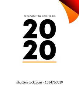 welcome to new year 2020 vetor