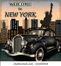 Welcome to New York retro poster.