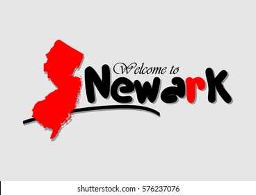 Welcome to Newark, Vector illustration Design