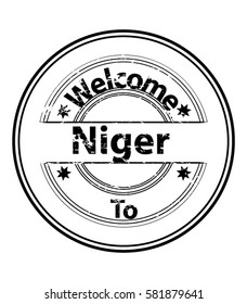 Welcome to Niger Country Grunge Stamp