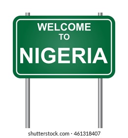 Welcome to Nigeria, green signal vector