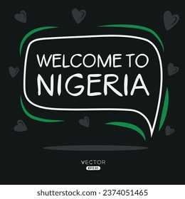 Bienvenidos a Nigeria, Ilustración vectorial.