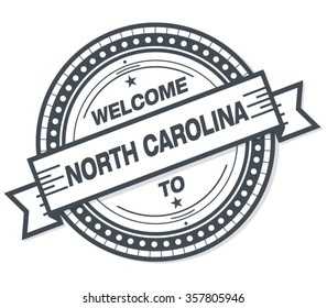 Welcome To North Carolina Stamp Badge