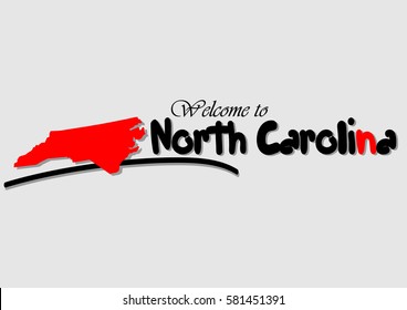  Welcome to North Carolina, Vector illustration Design