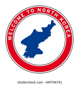 Welcome to North Korea vector logo